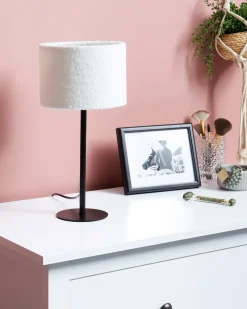 Bordlampe VINAZCO Boucle Hvid