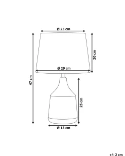 Bordlampe WARI Keramik Guldbrun