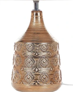 Bordlampe WARI Keramik Guldbrun