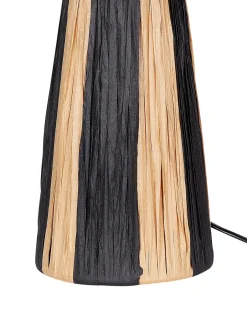 Bordlampe WELMEL Flet Brun/sort