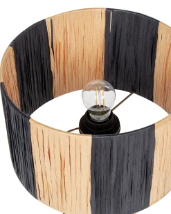 Bordlampe WELMEL Flet Brun/sort