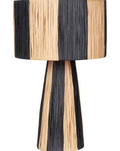 Bordlampe WELMEL Flet Brun/sort