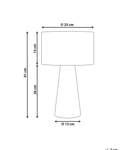 Bordlampe WELMEL Flet Brun/sort