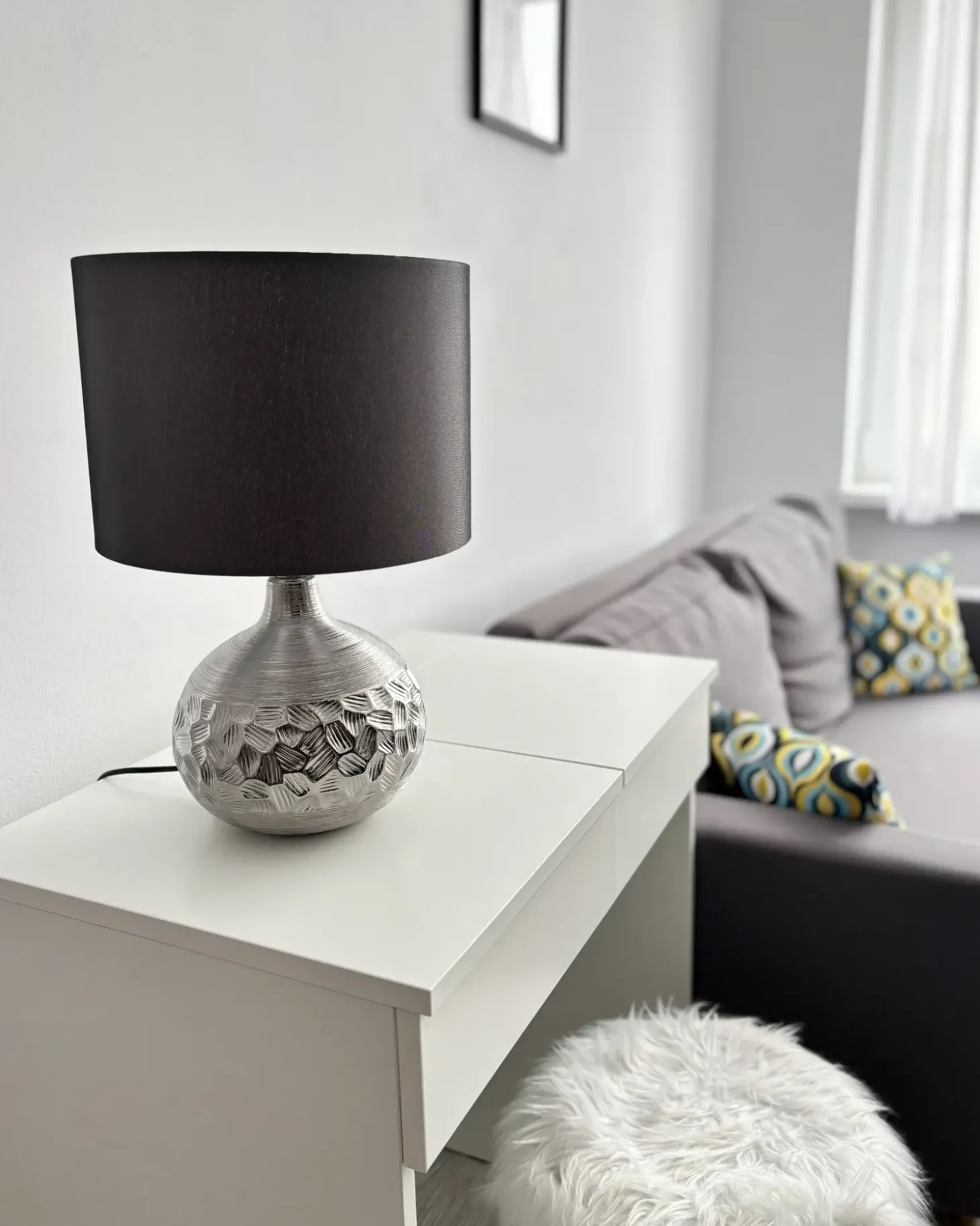 Bordlampe YAKIMA Porcelæn Grå