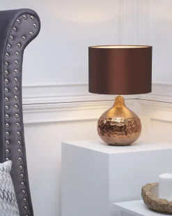 Bordlampe YAKIMA Porcelæn Brun