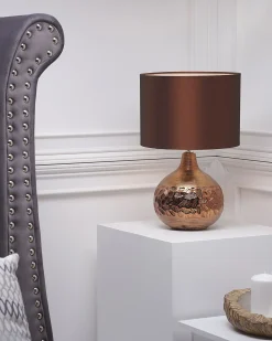 Bordlampe YAKIMA Porcelæn Brun