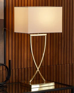 Bordlampe YASUNI Metal Hvid/guld