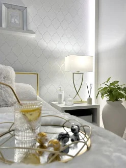 Bordlampe YASUNI Metal Hvid/guld