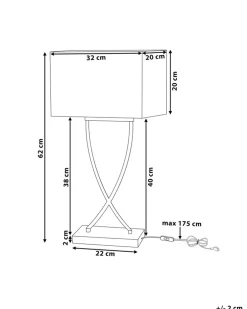 Bordlampe YASUNI Metal Hvid