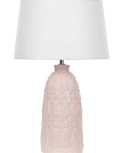 Bordlampe ZARIMA Keramik Lyserød