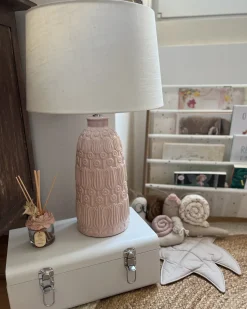 Bordlampe ZARIMA Keramik Lyserød