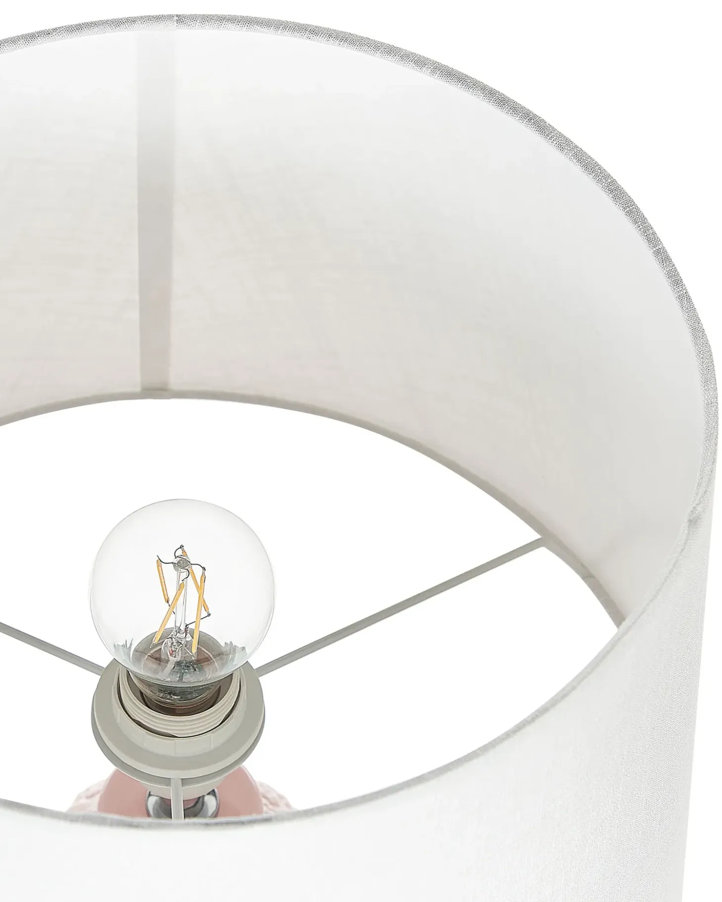 Bordlampe ZARIMA Keramik Lyserød