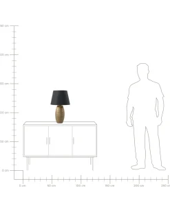 Bordlampe EBRO Porcelæn Guld