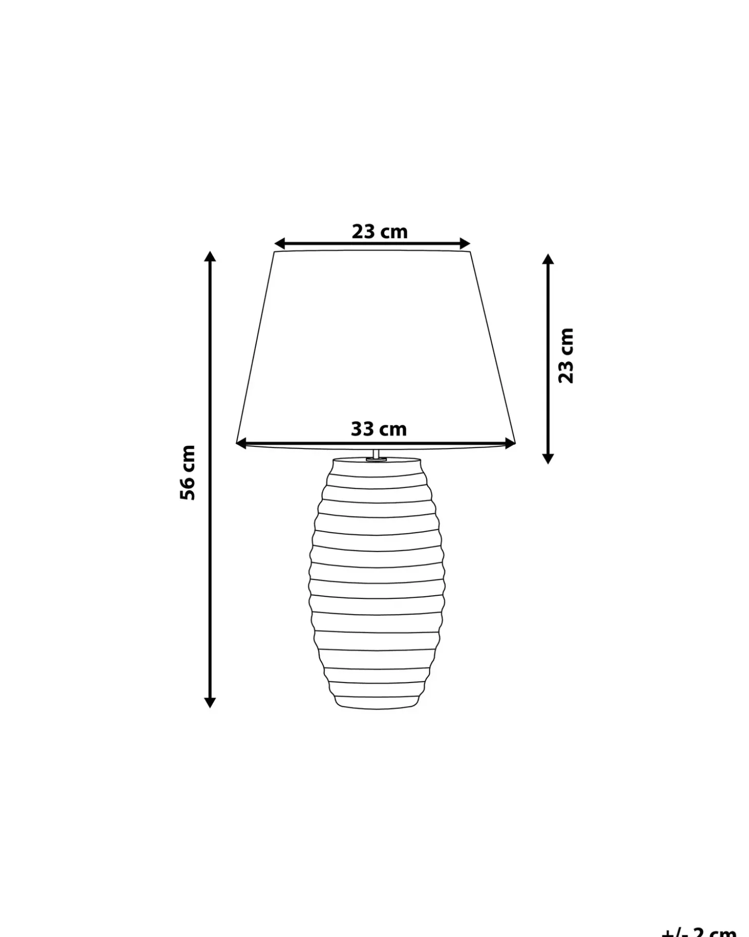 Bordlampe EBRO Porcelæn Guld