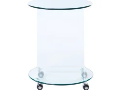Bord MINTO Hærdet glas Transparent med hjul