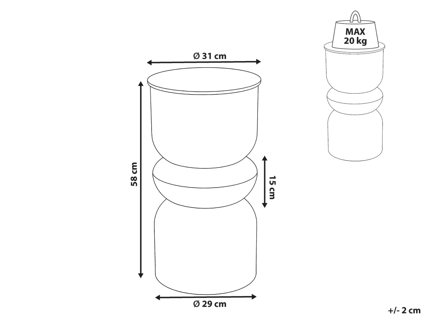 Bord PAGE Metal Sort