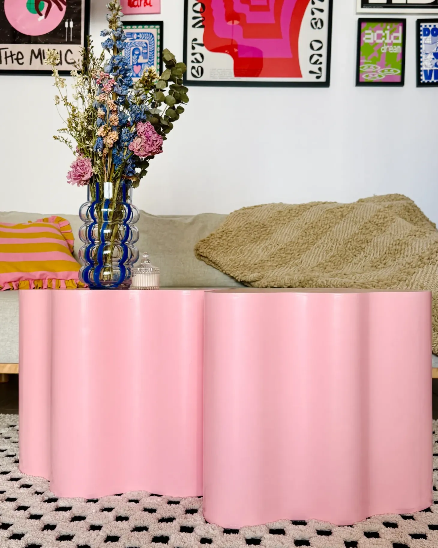 Bord SAKAMI Pastellrosa