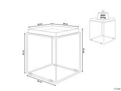 Bord SAXON Metal Hvid