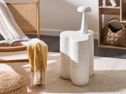 Bord TELLARO 32 cm 37 cm Terrazzo effekt Hvid terrazzo