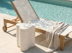 Bord TELLARO 32 cm 37 cm Terrazzo effekt Hvid terrazzo