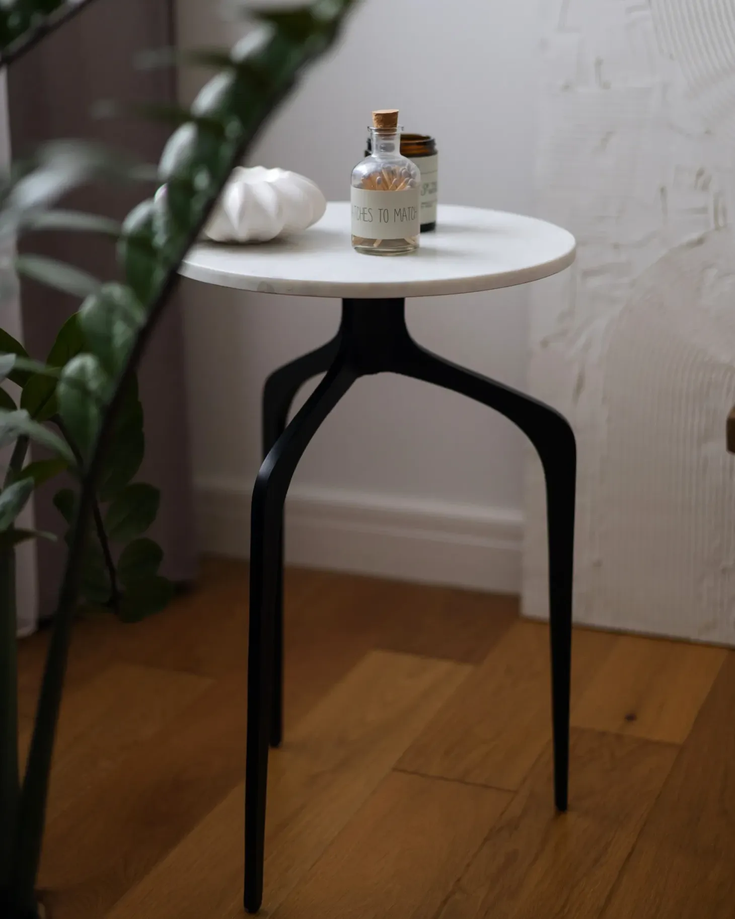 Bord TIHOI Marmor Sort/hvid