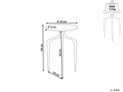 Bord TIHOI Marmor Sort/hvid