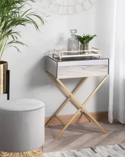 Bord VIVY Glas Spejlet sølv