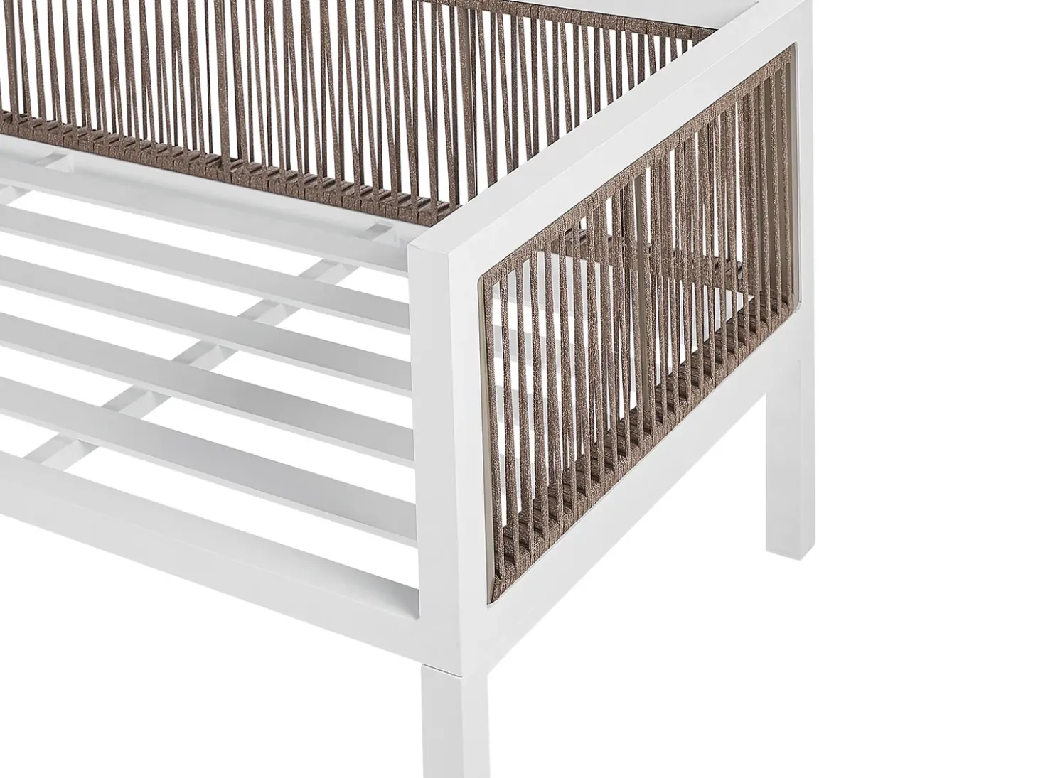 BORELLO 4 personers Have-hjørnesofasæt Venstrevendt Beige Metal