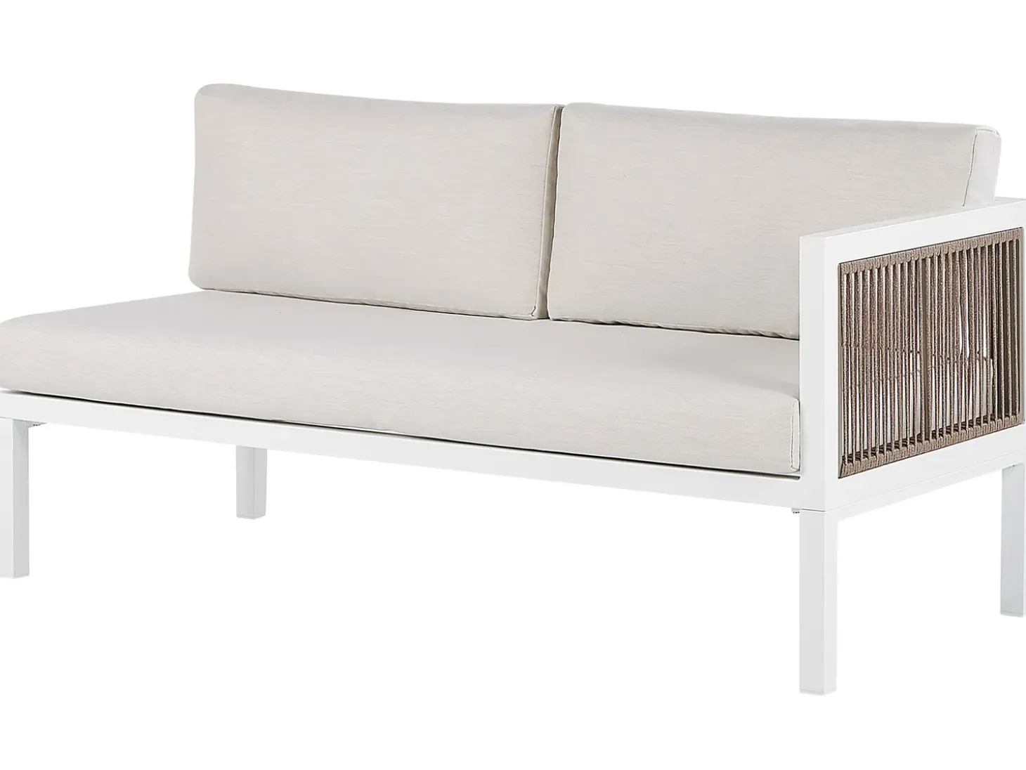 BORELLO 4 personers Have-hjørnesofasæt Venstrevendt Beige Metal