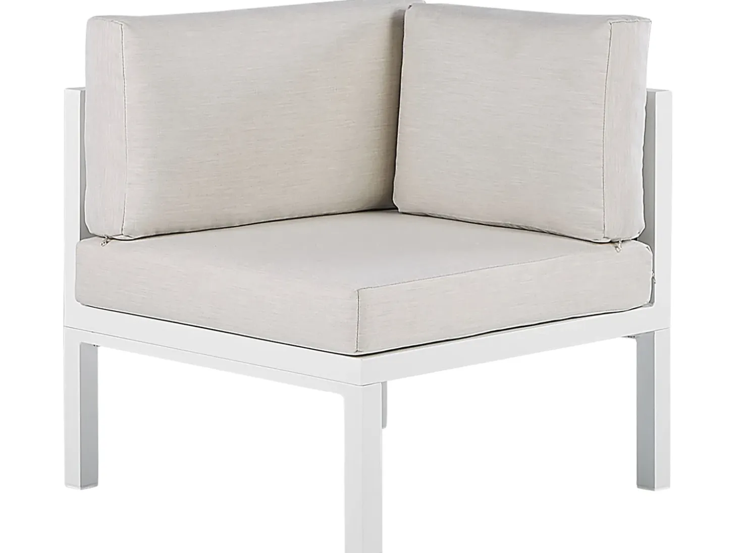 BORELLO 4 personers Have-hjørnesofasæt Venstrevendt Beige Metal