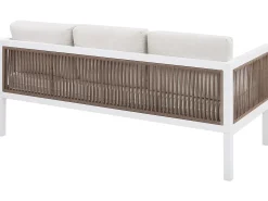 BORELLO 5 personers Loungesæt med bord Hvid Metal