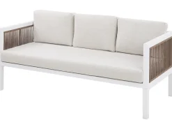BORELLO 5 personers Loungesæt med bord Hvid Metal