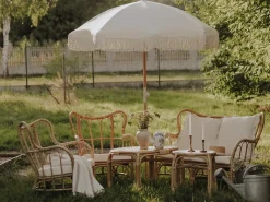 BRINDISI 4 personers Loungesæt med bord Naturlig Rattan