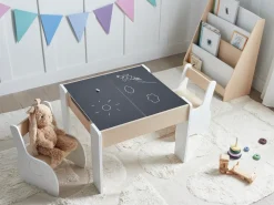 Børnebord med stole LOYD Hvid