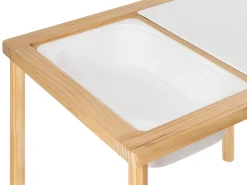 Børnebord og stole sæt KEMPSEY Lysebrun Montessori med opbevaring