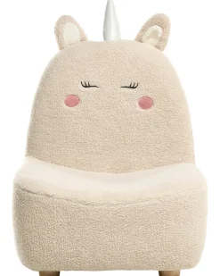 Børnelænestol Enhjørning LULEA Boucle Lys Beige