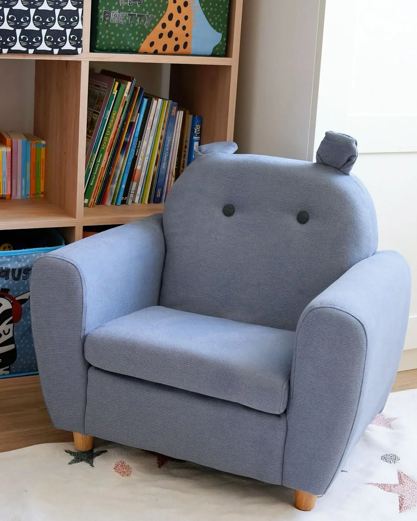 Børnelænestol Hippo MARIBO Blå