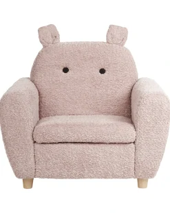 Børnelænestol Hippo MARIBO Boucle Pastellrosa
