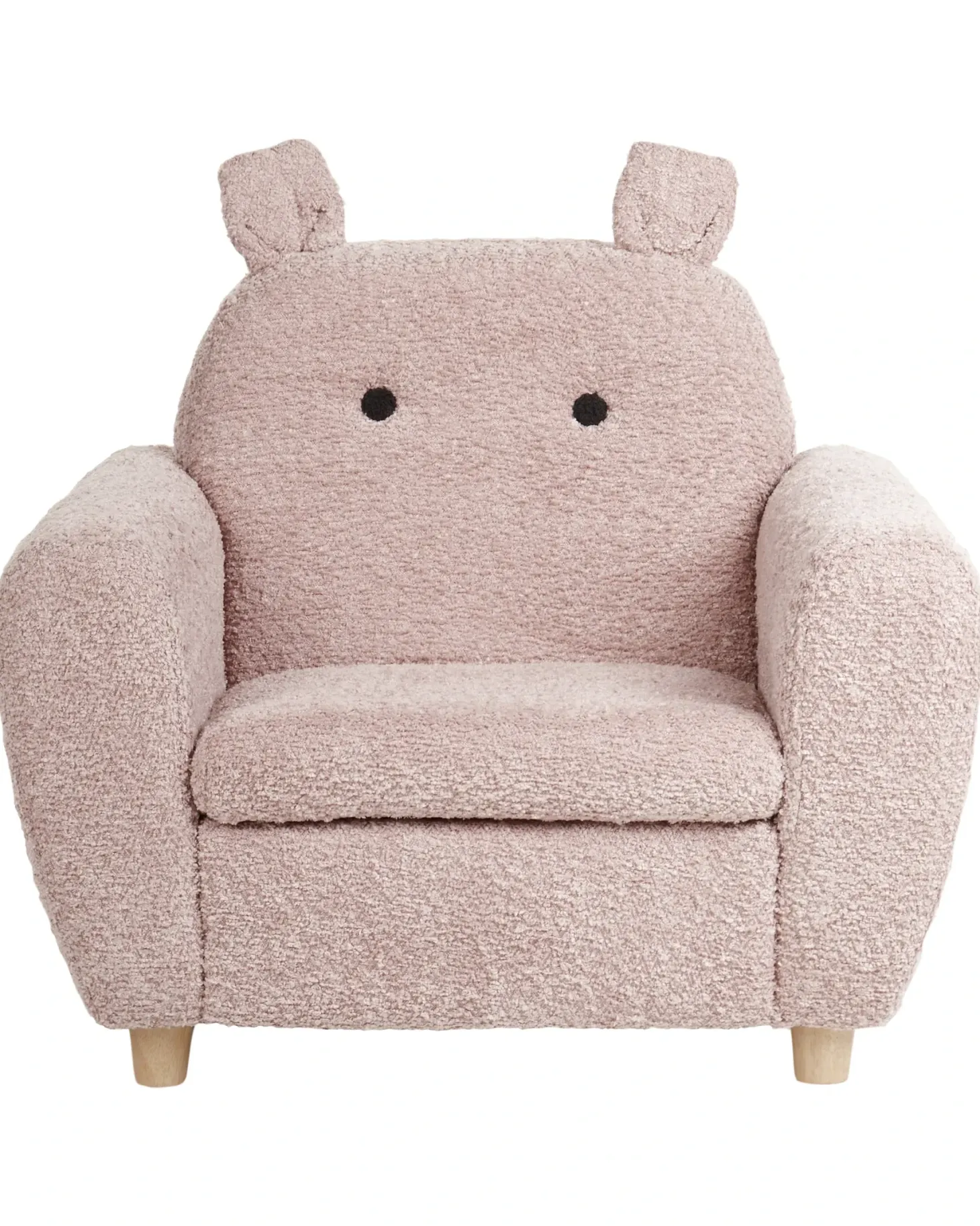 Børnelænestol Hippo MARIBO Boucle Pastellrosa