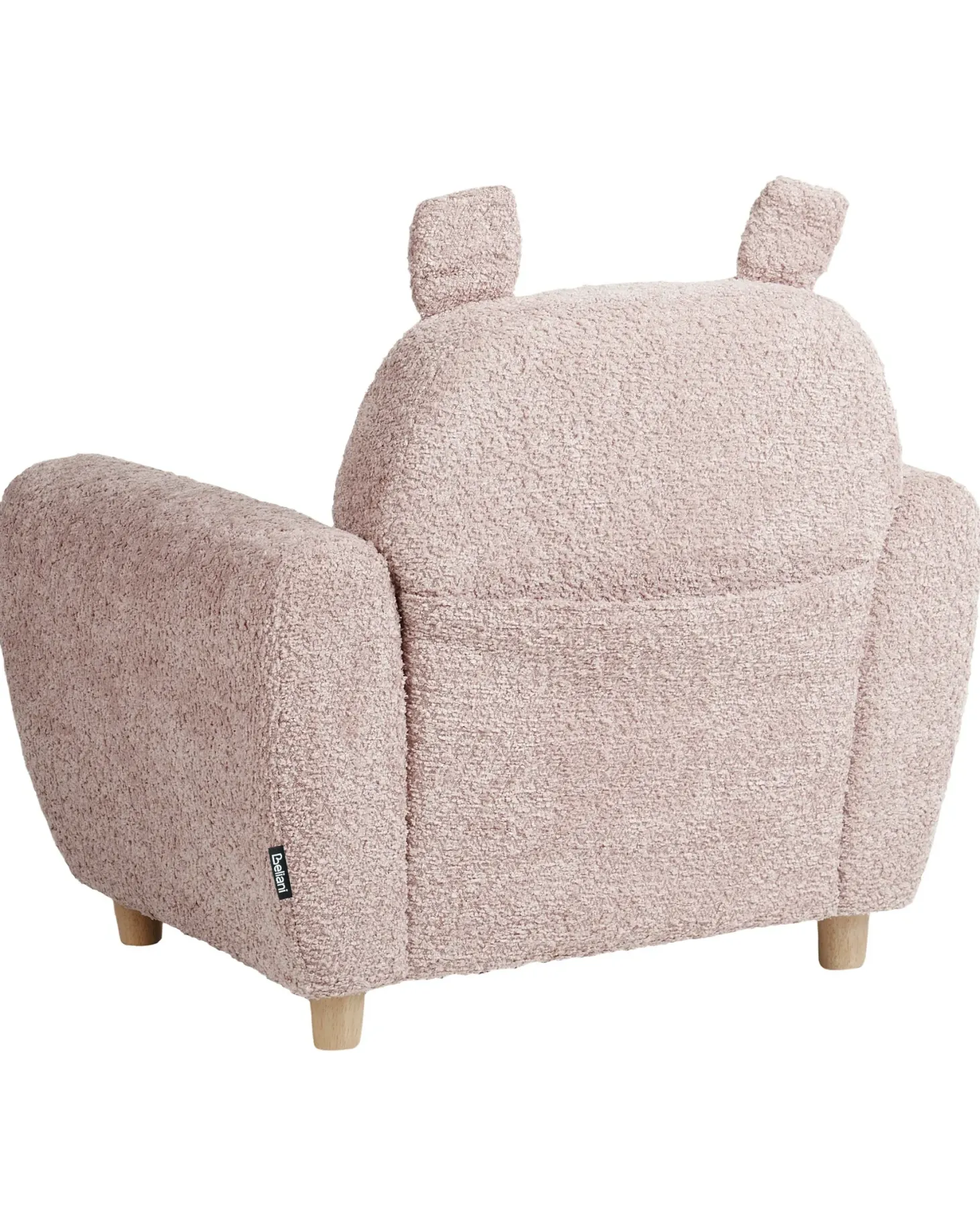 Børnelænestol Hippo MARIBO Boucle Pastellrosa