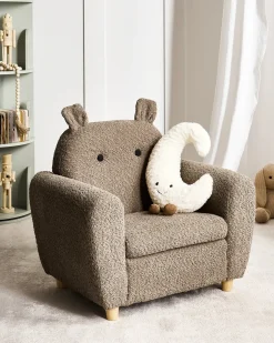 Børnelænestol Hippo MARIBO Boucle Brun