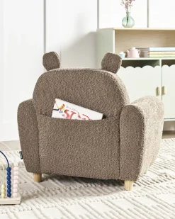 Børnelænestol Hippo MARIBO Boucle Brun
