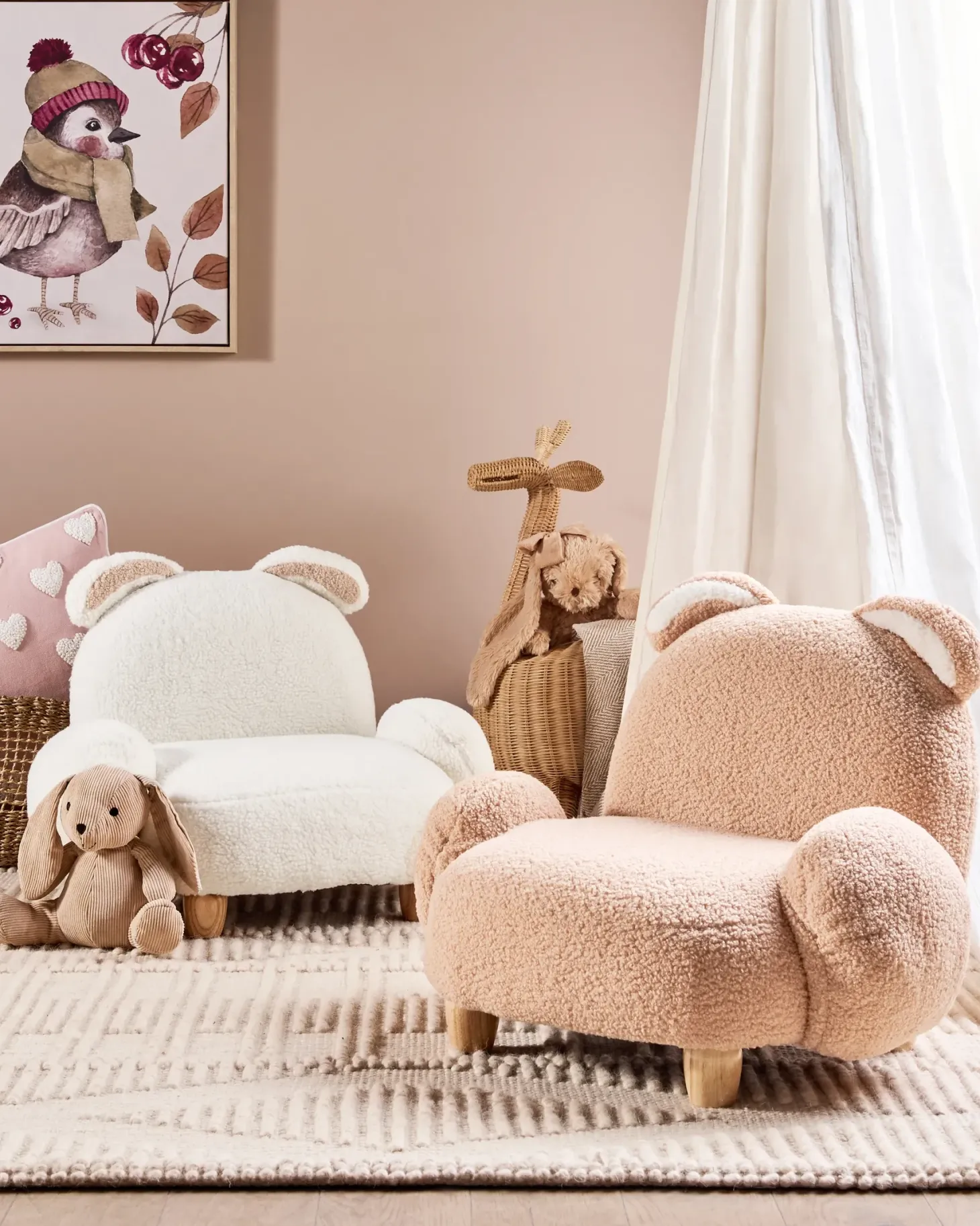 Børnelænestol Kanin KANNA Boucle Beige