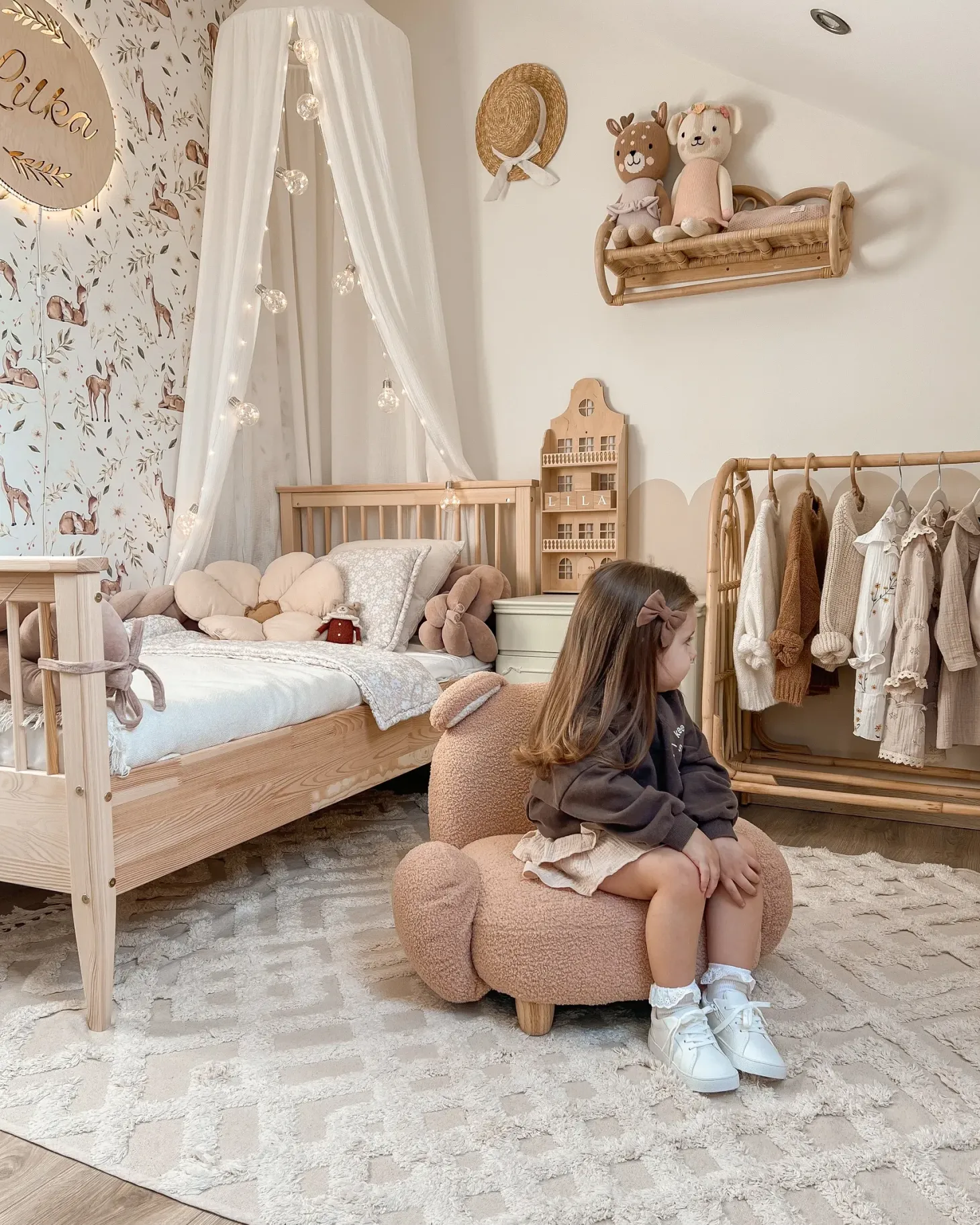 Børnelænestol Kanin KANNA Boucle Beige