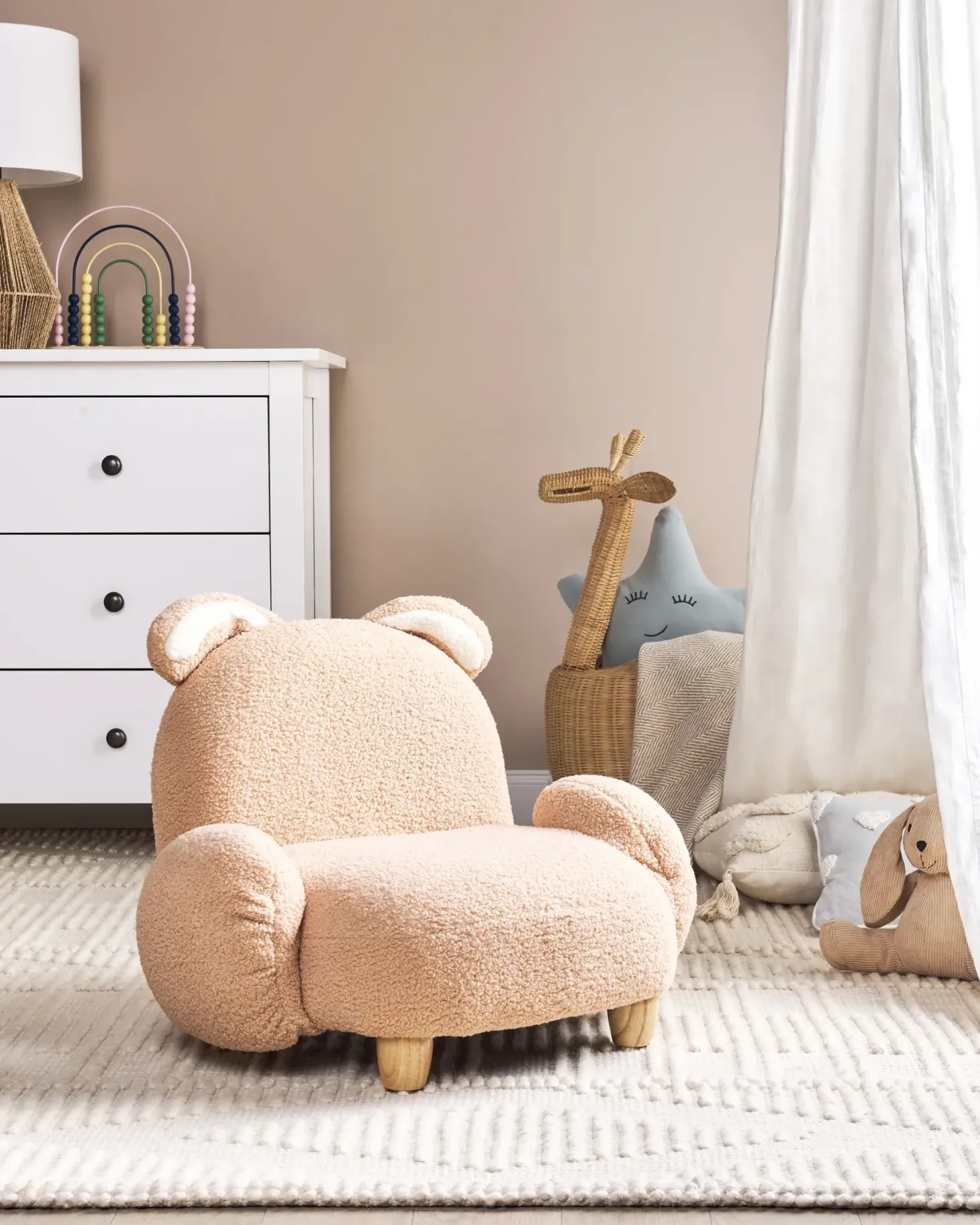 Børnelænestol Kanin KANNA Boucle Beige