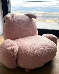 Børnelænestol Kanin KANNA Boucle Pastellrosa
