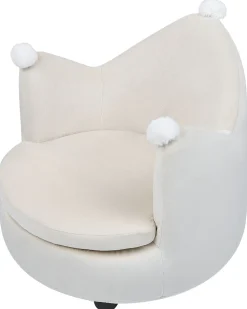 Børnelænestol Krone VEGA Velour Lys Beige