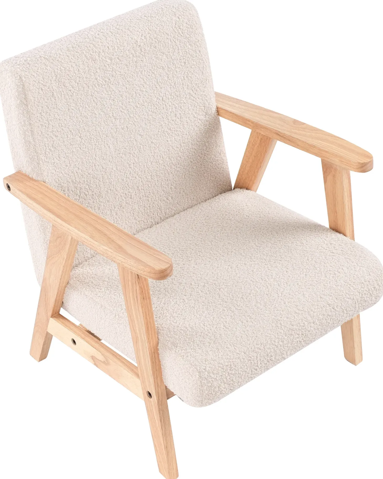 Børnelænestol LINDE Boucle Lys Beige