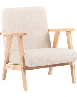 Børnelænestol LINDE Boucle Lys Beige