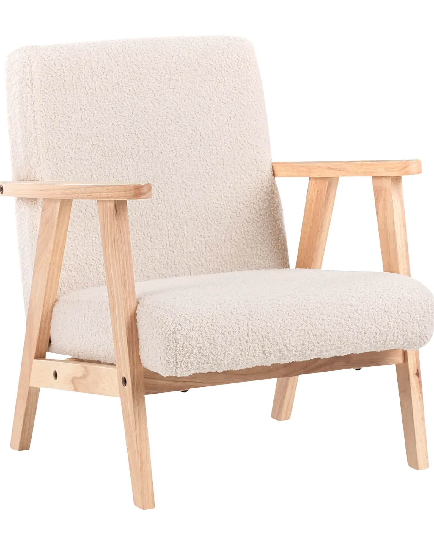 Børnelænestol LINDE Boucle Lys Beige